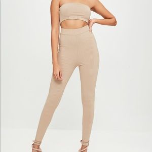 Women's Natural Carli Bybel X Nude Ribbed Set